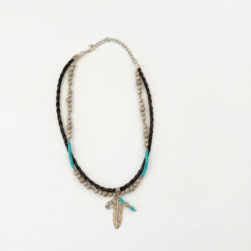 Pendleton Round-Up Horse Hair Faux Navajo Pearl Necklace