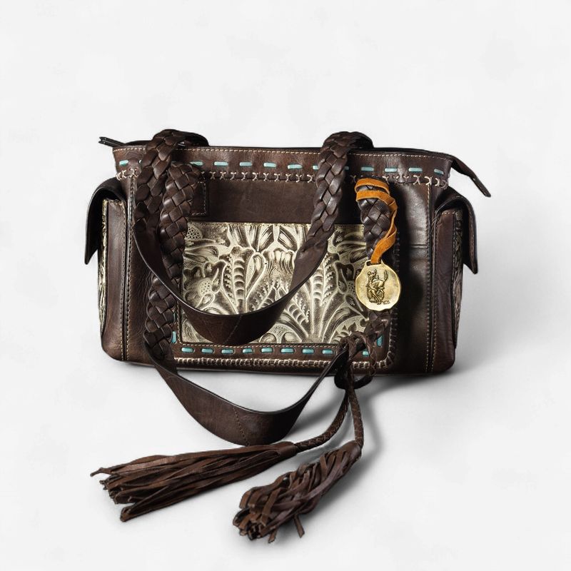 Pendleton Round-Up Ariat Tooled Leather Conceal Carry Purse