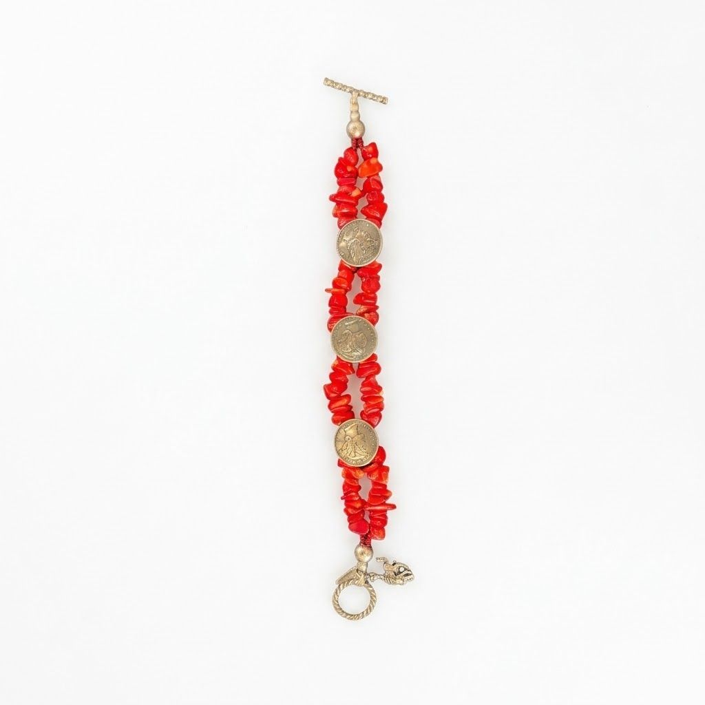 Pendleton Round-Up Triple Dime Coral Bracelet
