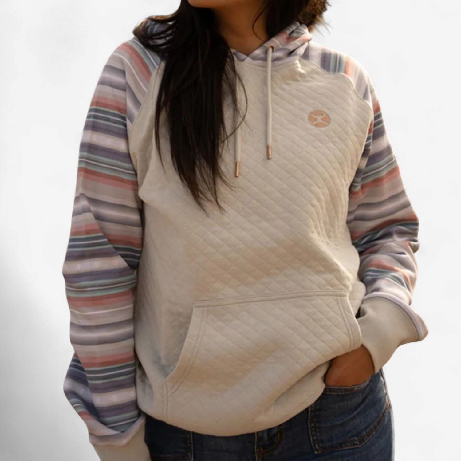 Ladies Hooey Pendleton Round-Up Aspen Quilted Hoodie
