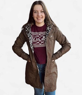 Ladies MontanaCo Pendleton Round-Up Faux Leather Jacket