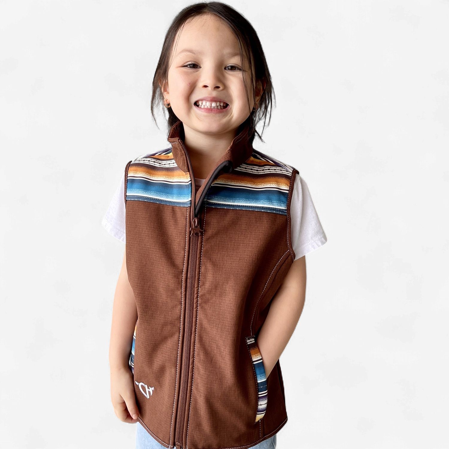 Youth Girls Pendleton Round-Up Softshell Vest
