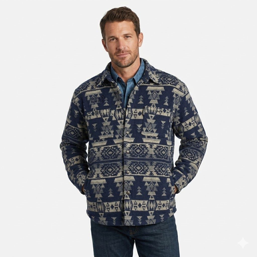Men's Outback Pendleton Round-Up Blue Hudson Shirt Jacket