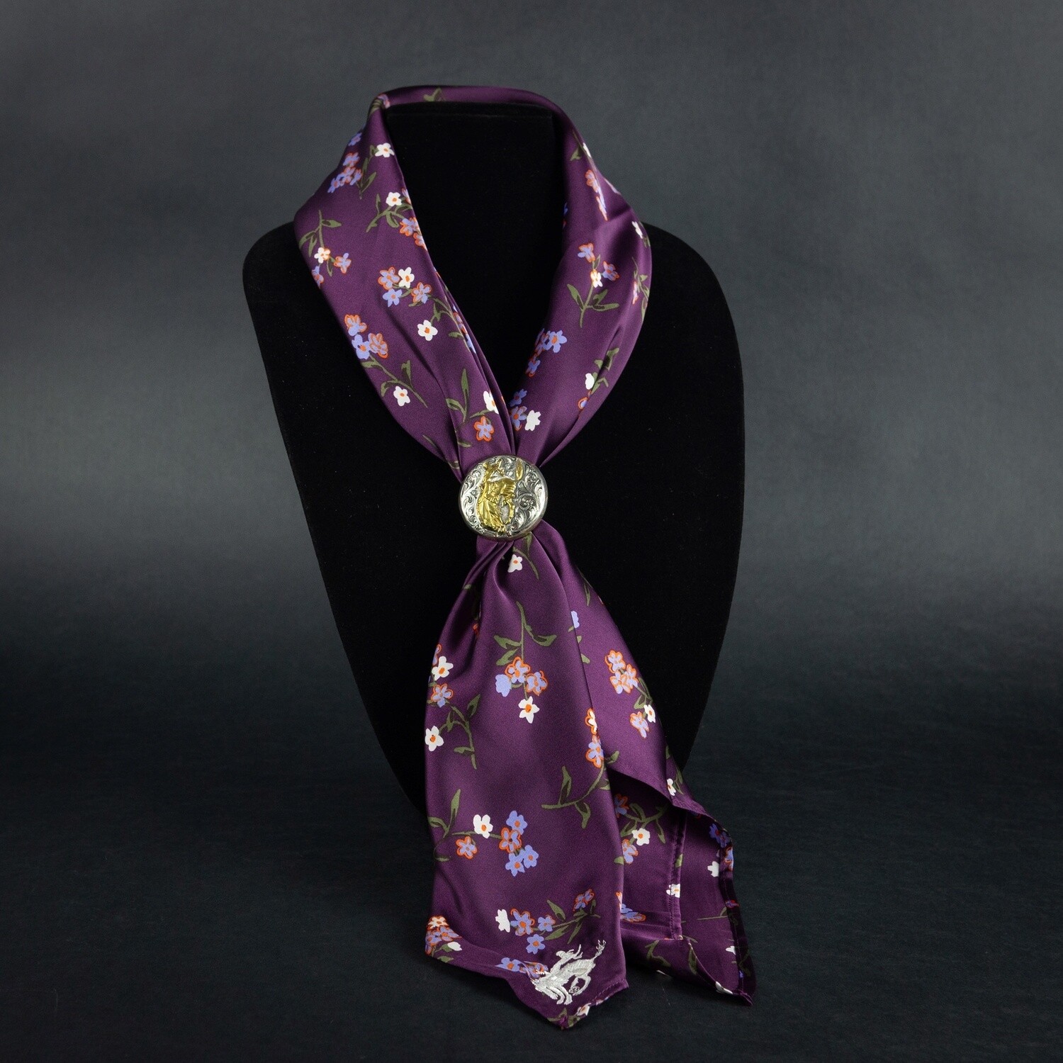 Pendleton Round-Up Cruel Purple Floral Wild Rag