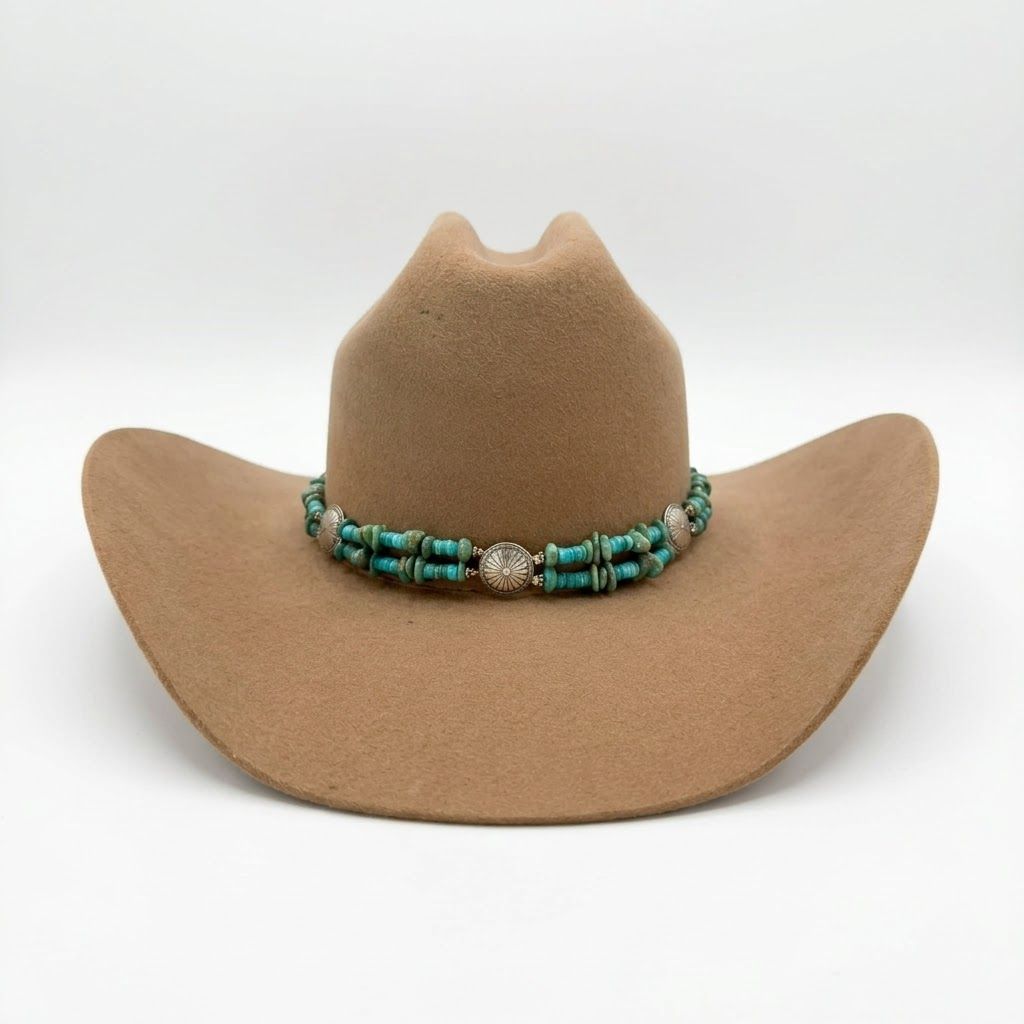 Pendleton Round-Up Turquoise Concho Hat Band