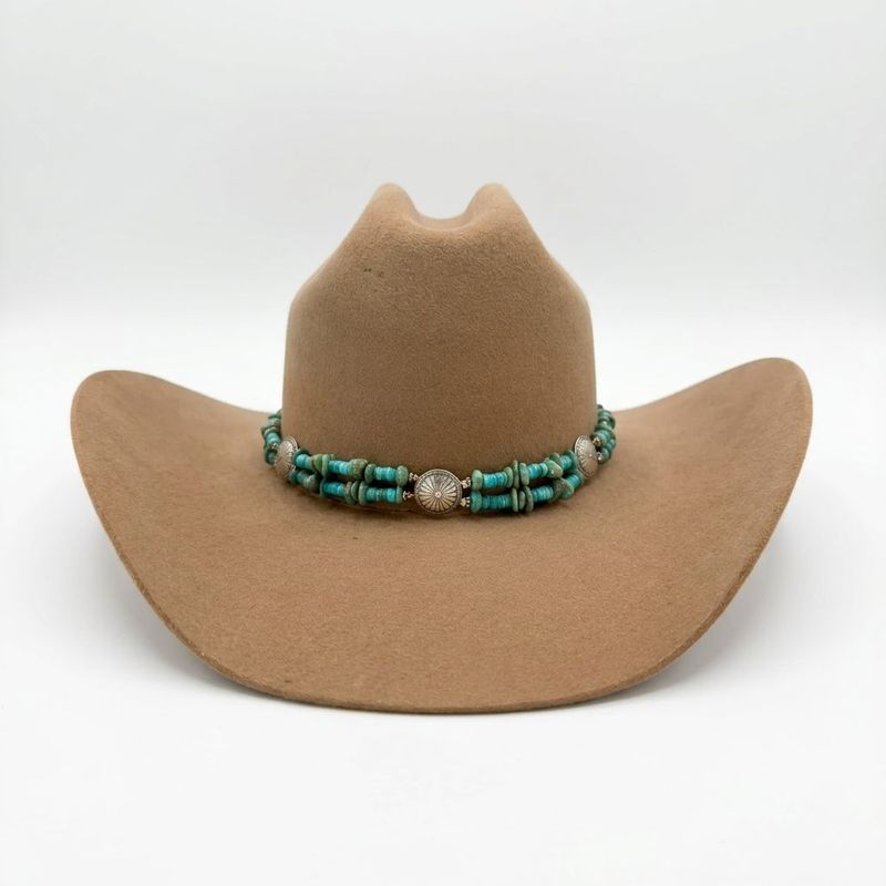 Pendleton Round-Up Turquoise Concho Hat Band