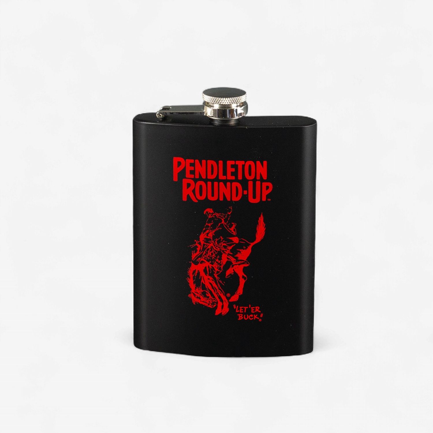 Pendleton Round-Up Black and Red Flask