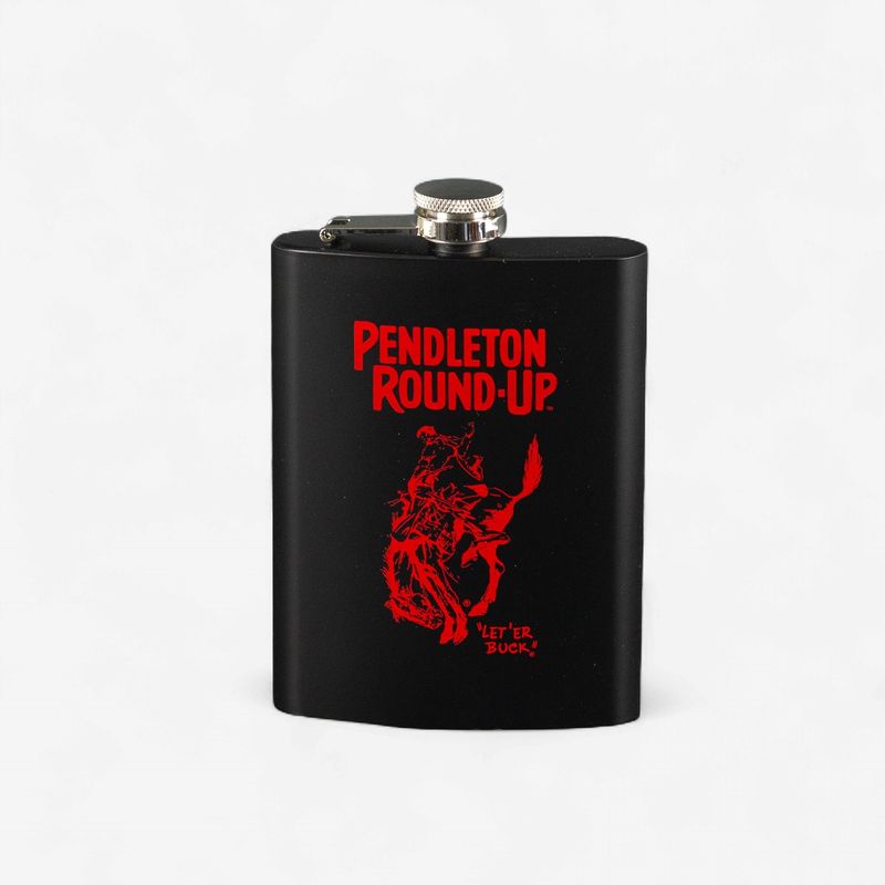 Pendleton Round-Up Black and Red Flask