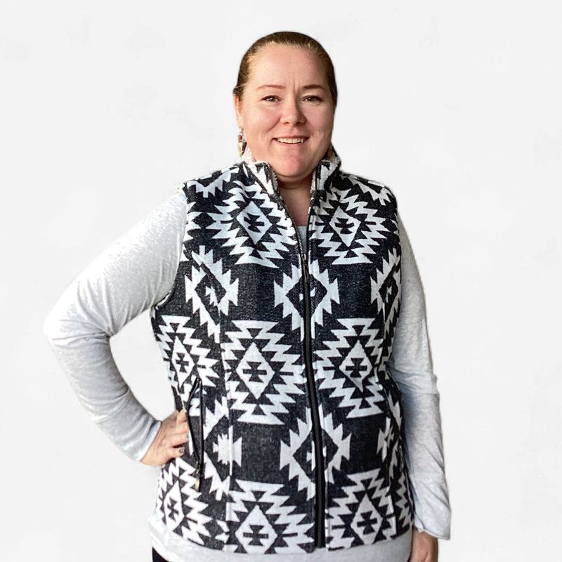Ladies MontanaCo Pendleton Round-Up Vest w/ Sherpa Lining