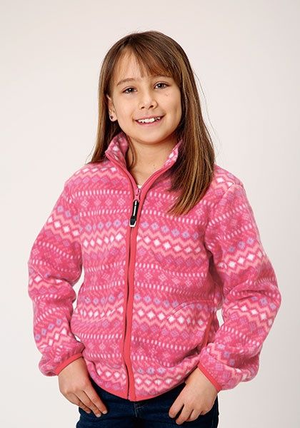 Youth Roper Pendleton Round-Up Pink/Purple Aztec Full Zip Jacket