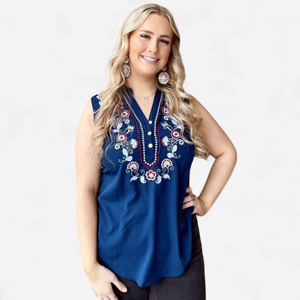 Ladies Roper Pendleton Round-Up Embroidered Tank