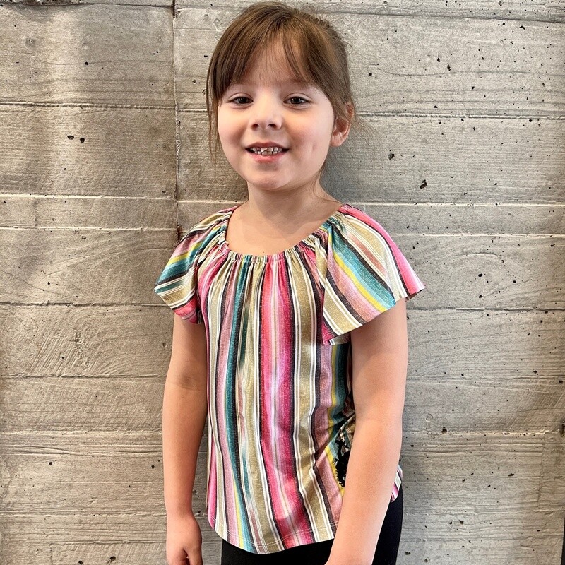 Youth Pendleton Round-Up Serape Ruffle Sleeve Tee