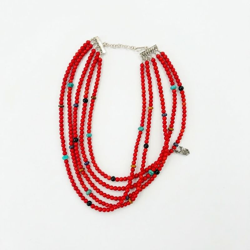 Pendleton Round-Up Coral Necklace