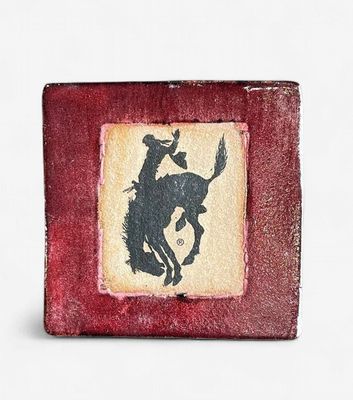 Pendleton Round-Up Pottery Coaster-4x4