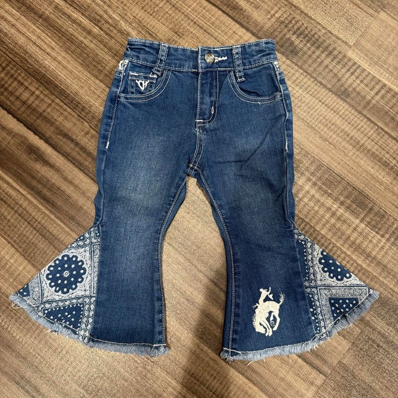 Infant Pendleton Round-Up Bandana Bell Bottom Jeans  (12-18M)
