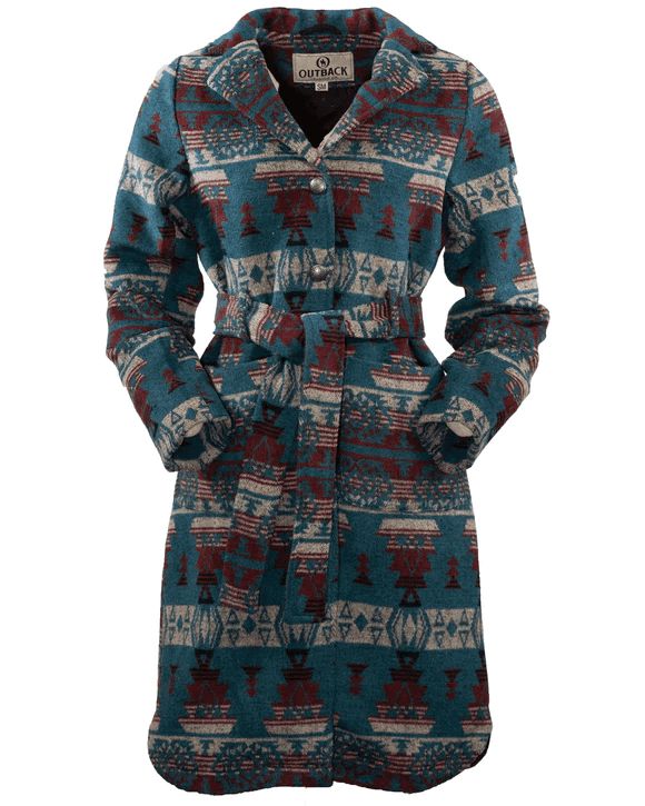 Ladies Outback Pendleton Round-Up Teal Brooklyn Jacket