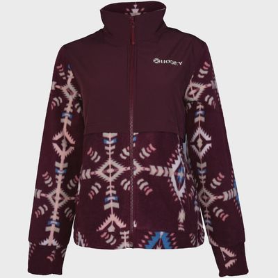 Ladies Hooey Pendleton Round-Up Maroon Aztec Tech Jacket