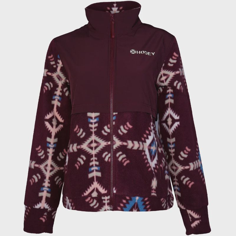Ladies Hooey Pendleton Round-Up Maroon Aztec Tech Jacket