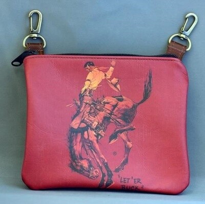 Red Pendleton Round-Up Leather Hip Pouch