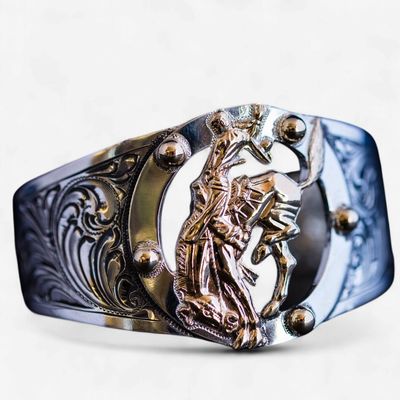 Pendleton Round-Up Vogt Gold Bucking Horse Cuff