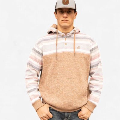 Men's Hooey Pendleton Round-Up Tan Serape Stripe Jimmy Hoodie