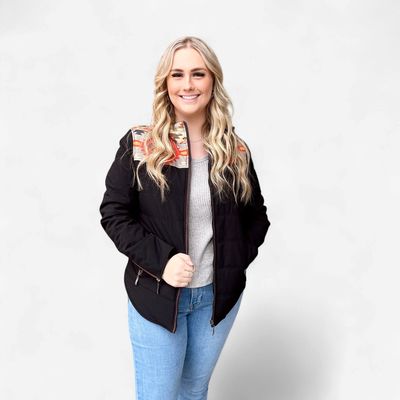 Ladies MontanaCo Pendleton Round-Up Aztec Puffer Jacket
