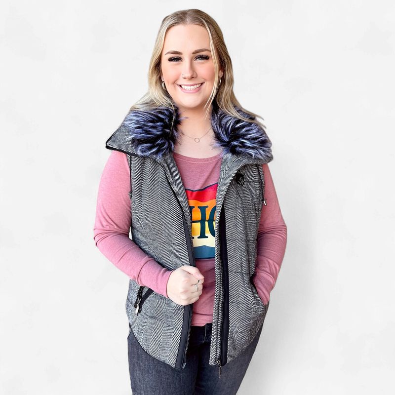 Ladies MontanaCo Pendleton Round-Up Herringbone Vest