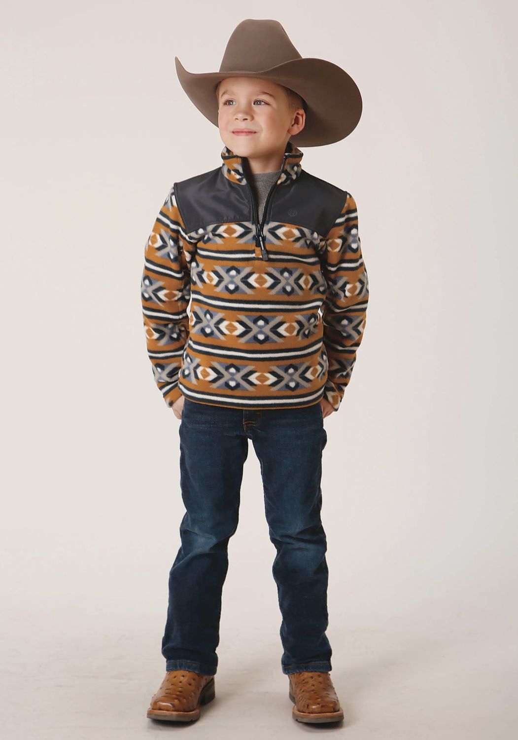 Youth Roper Pendleton Round-Up 1/4 Zip Fleece