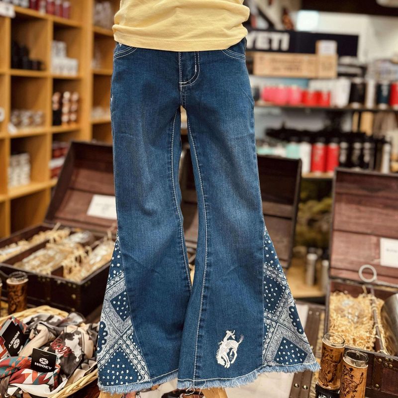 Toddler Pendleton Round-Up Bandana Bell Bottom Jeans