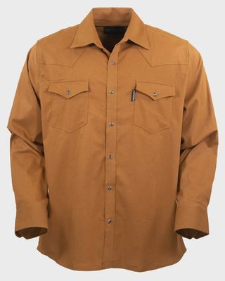 Men's Outback Pendleton Round-Up Burnt Orange Long Sleeve Snap