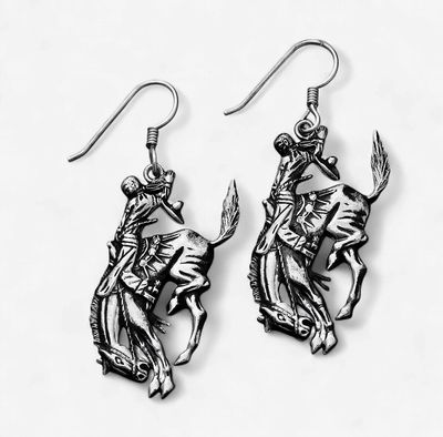 Pendleton Round-Up Vogt Dangling Bucking Horse Earrings