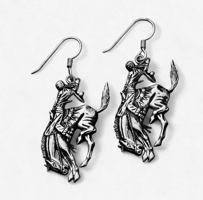 Pendleton Round-Up Vogt Dangling Bucking Horse Earrings