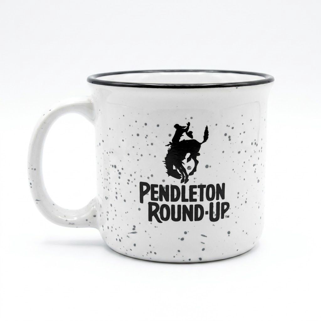 Black and White Pendleton Round-Up Campfire Mug