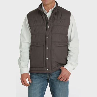 Men's Cinch Pendleton Round-Up Charcoal Quilted Vest