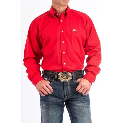 Men's Cinch Pendleton Round-Up Red Long Sleeve Button Up