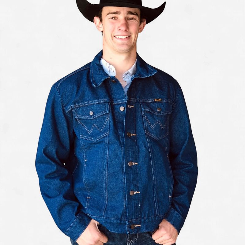 Men's Wrangler Pendleton Round-Up Embroidered Jean Jacket