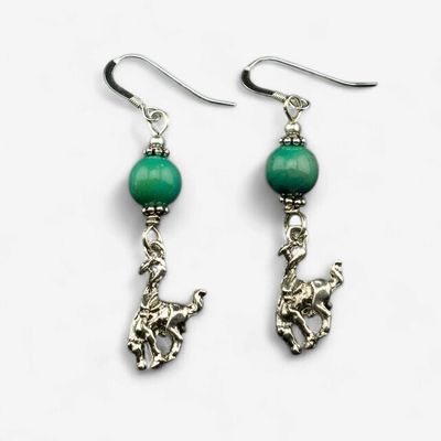 Pendleton Round-Up Turquoise Stone Earrings