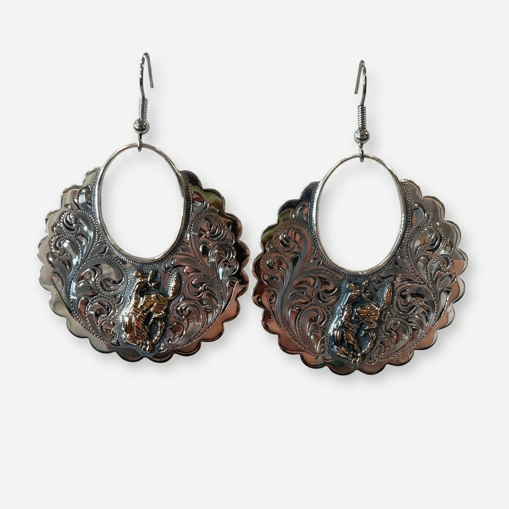 Pendleton Round-Up Vogt Scalloped Disc Earrings
