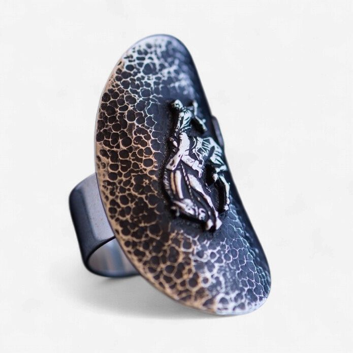 Pendleton Round-Up Vogt Oval Hammered Ring