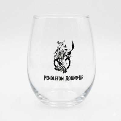 Large Pendleton Round-Up Stemless Wine Glass