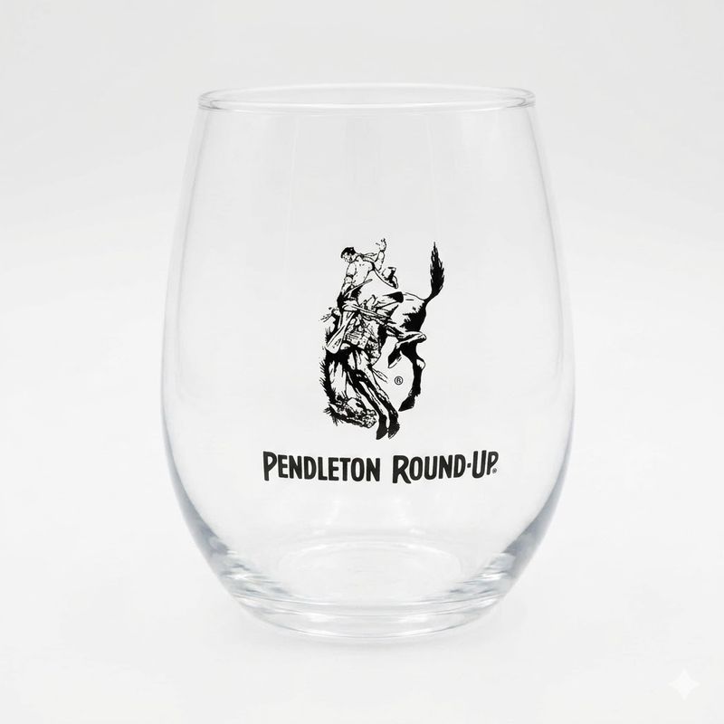 Large Pendleton Round-Up Stemless Wine Glass