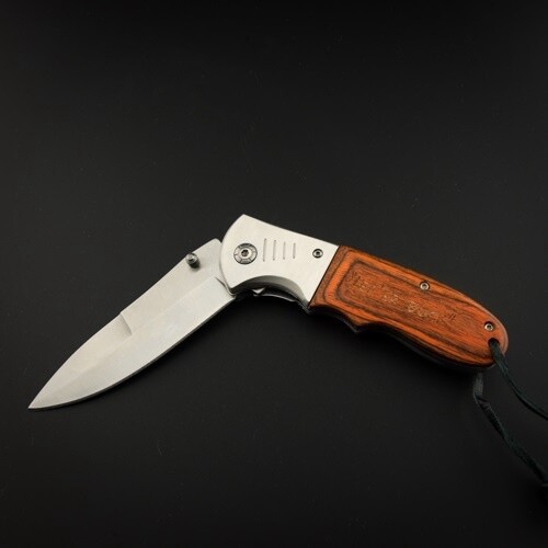 Pendleton Round-Up Teak Folding Knife