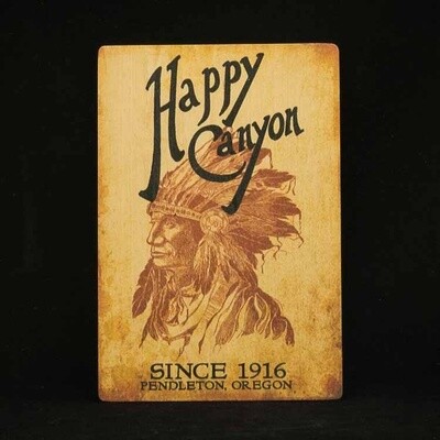 Happy Canyon Wooden Postcard