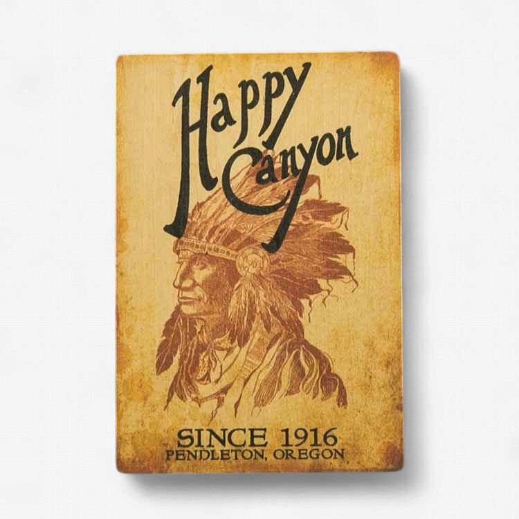 Happy Canyon Wooden Postcard