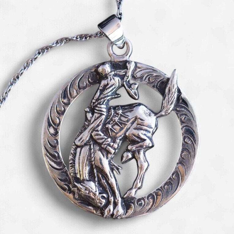 Pendleton Round-Up Vogt Filigree Bucking Horse Necklace