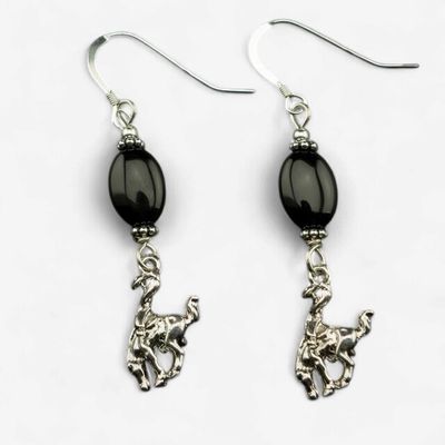 Pendleton Round-Up Onyx Stones Earrings