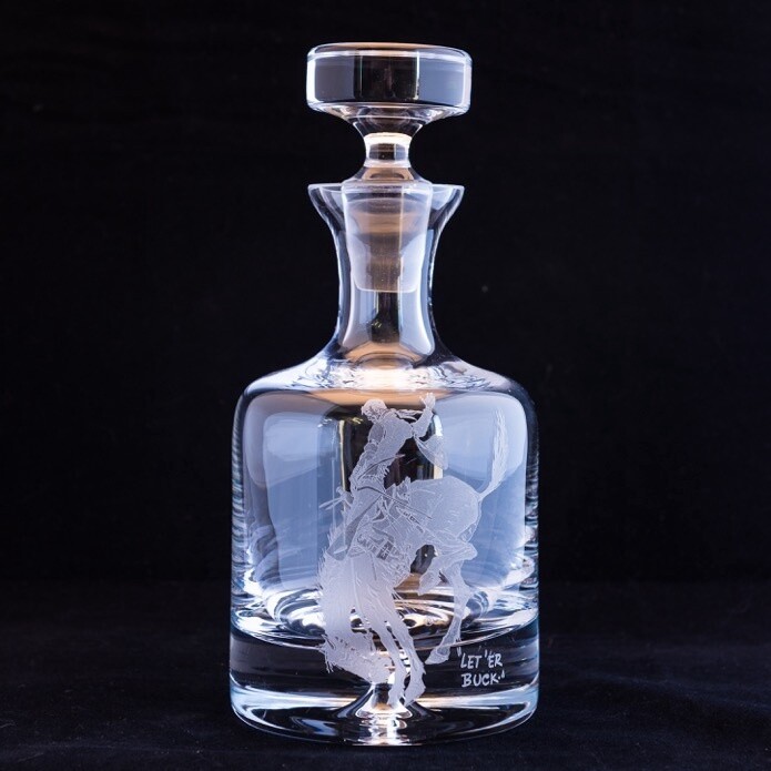 Pendleton Round-Up Crystal Rocks Decanter