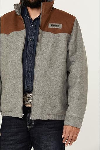 Men's Cinch Wool Pendleton Round-Up Grey Conceal Carry  Jacket