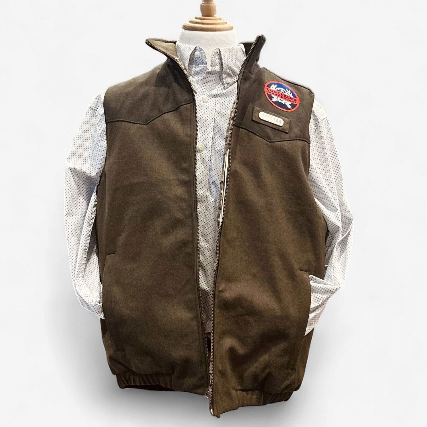 Men's Cinch Pendleton Round-Up Olive Green Vest