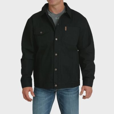 Men’s Cinch Pendleton Round-Up Black Canvas Jacket
